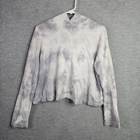 Enza Costa Tops - Enza Costa Tie-Dye Blue Ivory Women's sweatshirt Cropped Hoodie Size M
